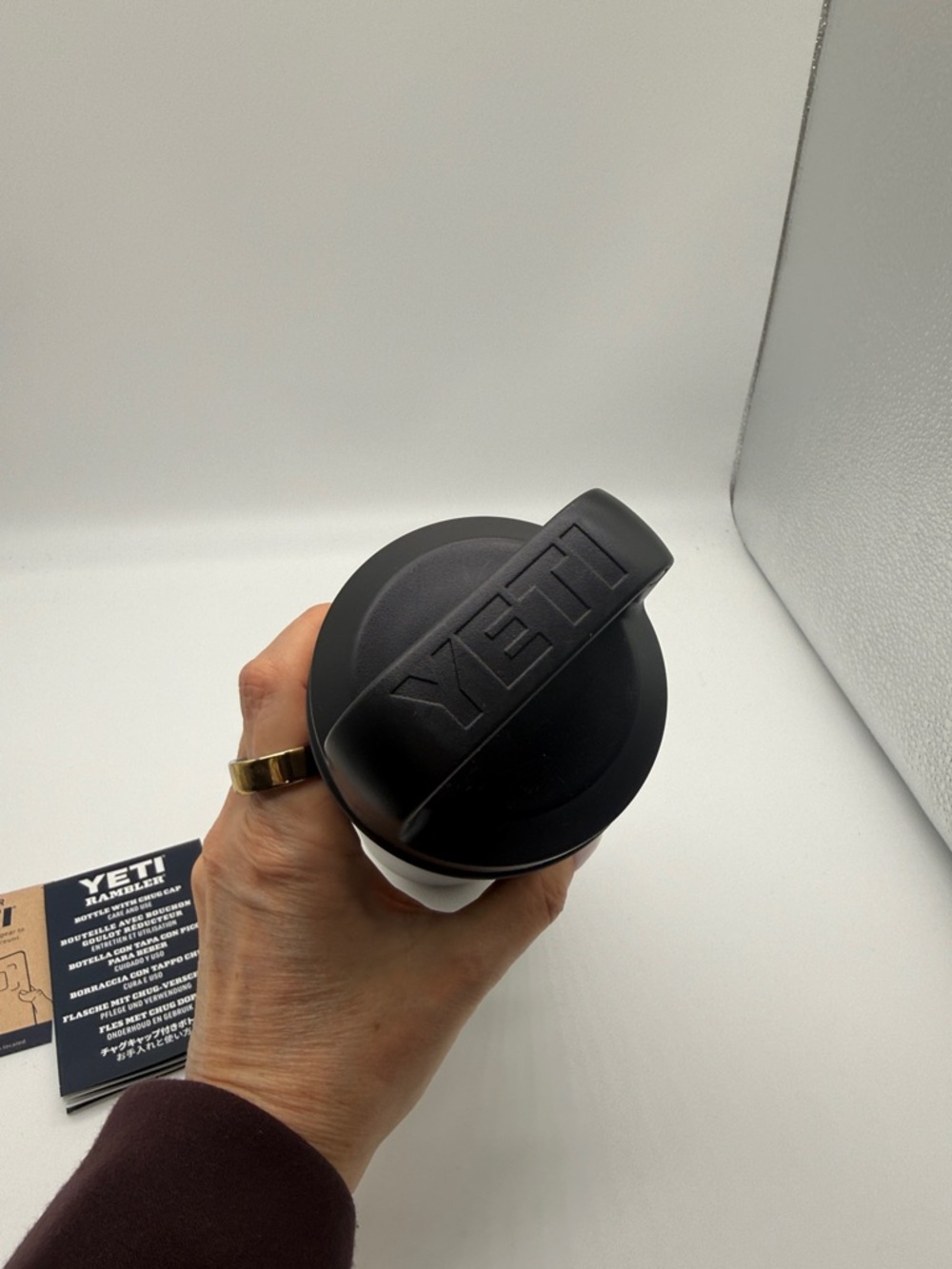 Yeti Black 18oz Rambler Water Bottle with Chug Cap - Picture 4 of 7